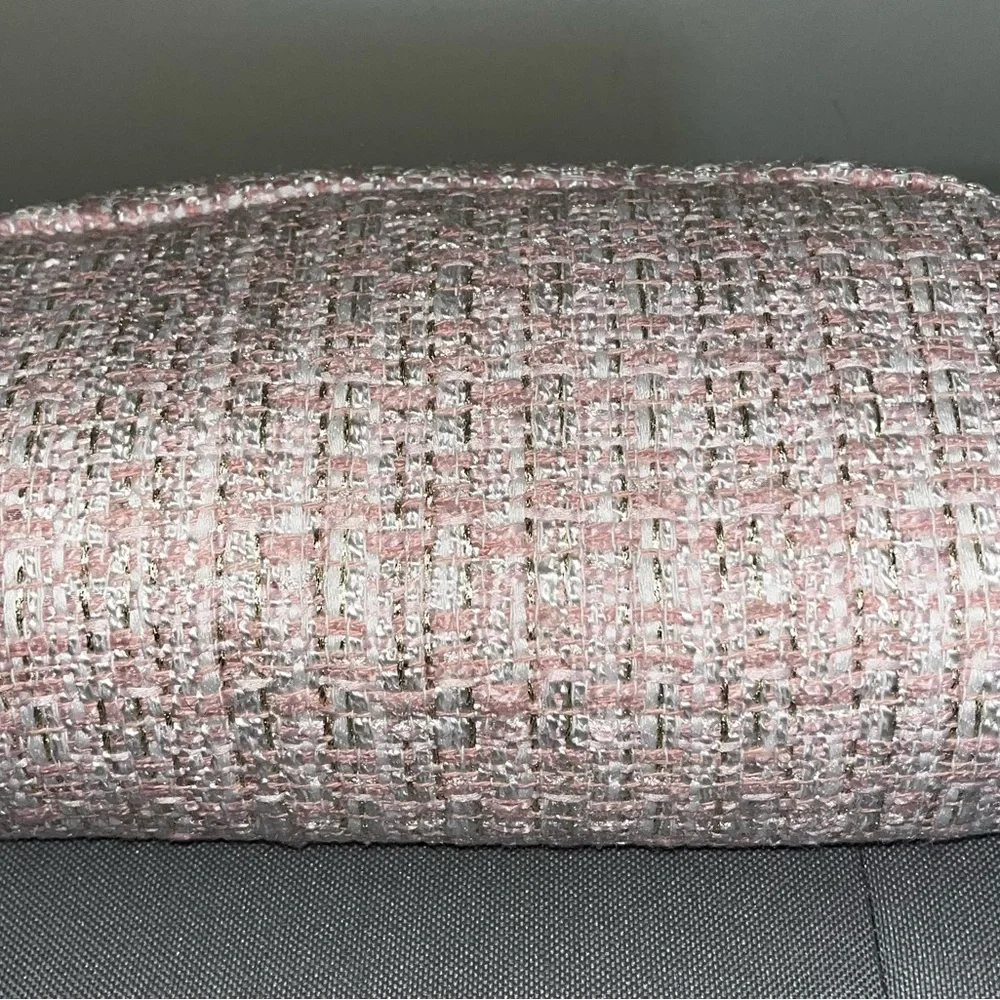 Pink Tweed Cosmetic Bag NWT